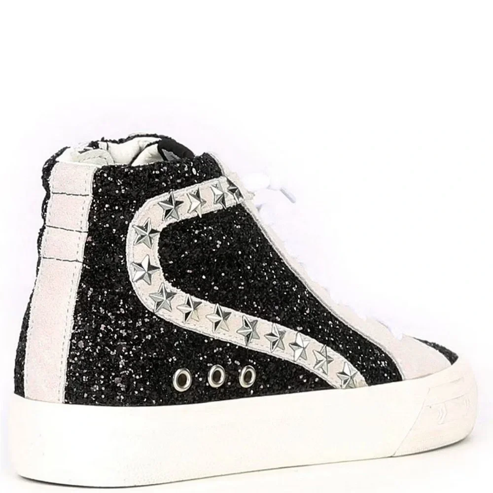 Vintage Havana dormy glitter star studded high top platform sneaker - Picture 8 of 12